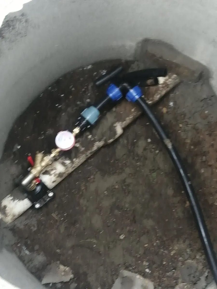 Водомерный узел внутри кольца — монтаж